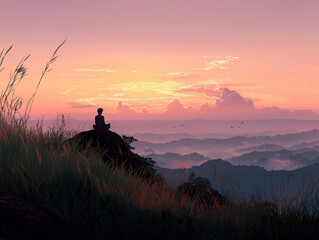 Perfect for mindfulness and meditation content, inspirational quotes, travel brochures, and wellness blog posts. Captures peace and tranquility.