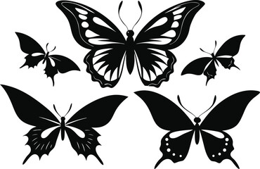 Butterfly Silhouette Vector Collection
