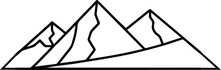 Minimalist Line Art Mountain