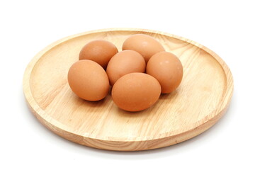 Eggs on a white background.