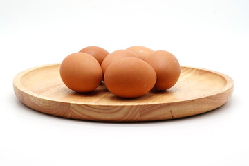 Eggs on a white background.