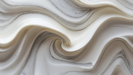 Smooth marble texture with flowing patterns and veining in shades of white and gray.