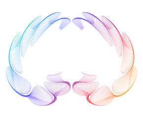 Abstract gradient wave lines forming creative geometric shapes — modern digital art, generative design, minimal futuristic background for posters, technology, NFT, web, branding and contemporary graph
