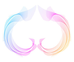 Abstract gradient wave lines forming creative geometric shapes — modern digital art, generative design, minimal futuristic background for posters, technology, NFT, web, branding and contemporary graph