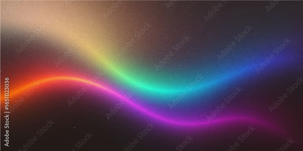 Poster Abstract colourful glowing background with flowing lines and dynamic design elements