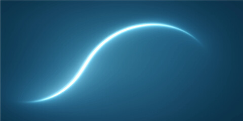 Abstract blue space background with stars and glowing lights