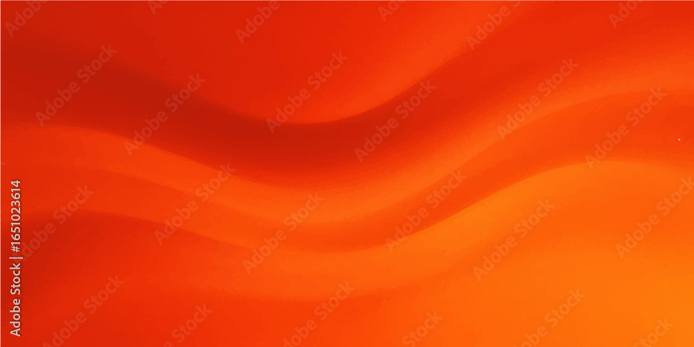 Poster red and orange silk abstract background with smooth fabric waves and soft textured design