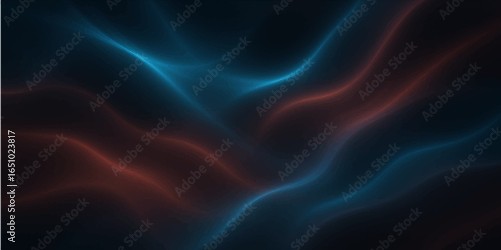 Poster abstract red light background with smooth smoke waves and flowing texture design