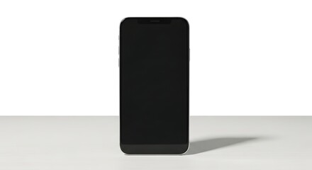 Minimal Smartphone Mockup – Blank Screen on Light Wooden Surface for UI Design and Tech Presentation