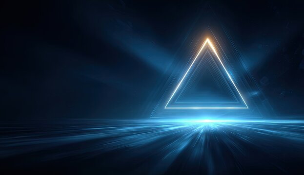 Abstract, futuristic triangle portal