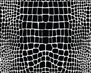 Alligator skin on a white background, seamless pattern