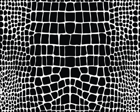 Alligator skin on a white background, seamless pattern