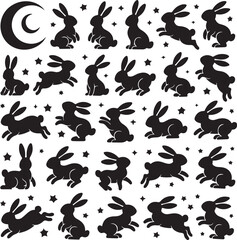 Rabbit Silhouette Vector &ndash; Bunny Animal Design

Cute Rabbit and Bunny Vector Bundle for Easter and Spring

Wild Rabbit Silhouette Collection &ndash; Animal Clipart Vector