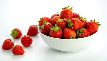 Fresh strawberries in a bowl