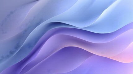 Obraz premium Abstract minimal background with overlapping gradient planes in soft pastel blue and lavender, smooth surfaces, modern flat layout perfect for digital design, presentations, and creative projects