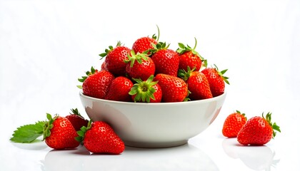 Fresh Strawberries in Bowl