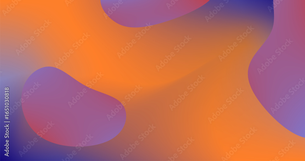 Poster gradient pink mesh on orange purple gradient abstract background futuristic technology style