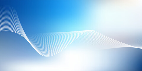 Abstract blue gradient background with beautiful flowing lines. Minimalist background for banners, posters, covers, brochures, flyers, and websites.