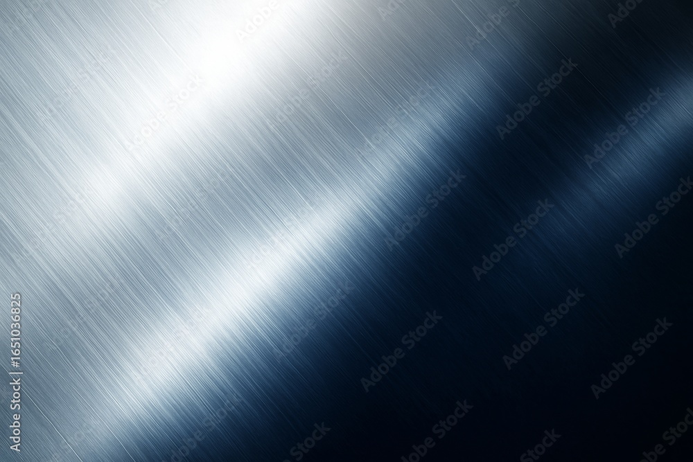 Poster abstract metallic gradient background with brushed texture and light reflection in diagonal composit
