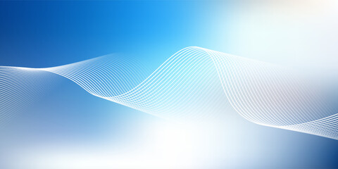 Abstract blue gradient background with beautiful flowing lines. Minimalist background for banners,eps10