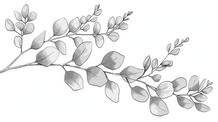 Minimalistic line art of Botanical wall art