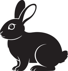 Obraz premium Rabbit Silhouette Vector – Bunny Animal DesignCute Rabbit and Bunny Vector Bundle for Easter and SpringWild Rabbit Silhouette Collection – Animal Clipart Vector