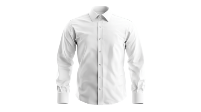 PNG a white dress shirt with long sleeves photo on a transparent background