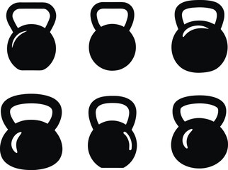 Six kettlebell silhouettes for fitness training