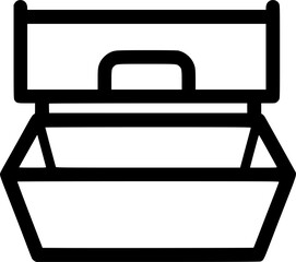 Pollen trap outline icon vector
