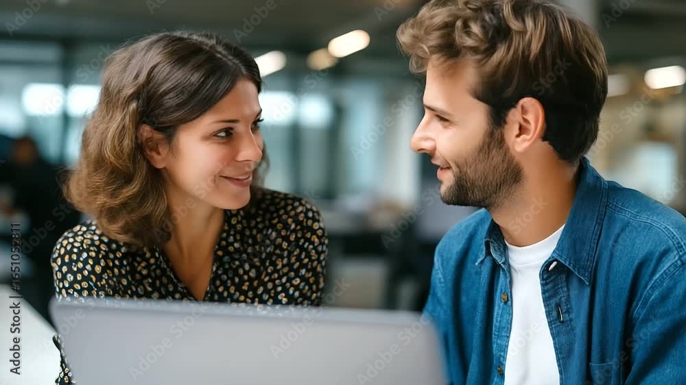 Poster engineers joyfully working together on ai development in a modern tech workspace.