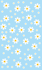 Daisy flower vector pattern illusration floral background