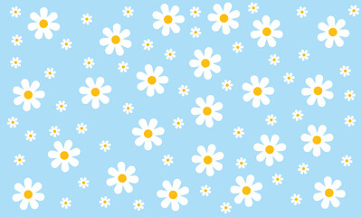 Daisy flower vector pattern illusration floral background