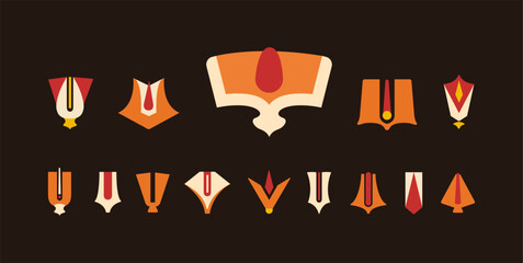 Hindu Tilak and Tika Collection with Cultural Religious Symbols