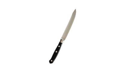PNG a knife is white table with a black background on a transparent background