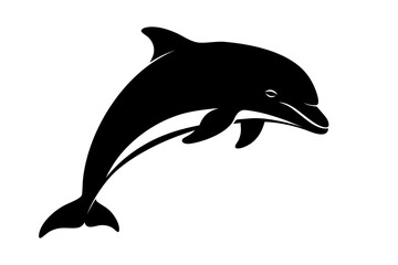 Jumping dolphin for marine life logo