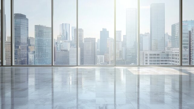 A modern office building with large windows and a glass facade, featuring a clean and minimalist design.