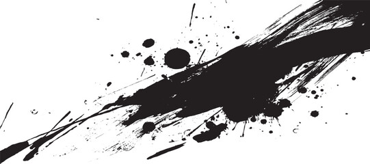 Obraz premium Rough ink brush stroke texture background. Artistic paint element for grunge effects. Suitable for modern creative compositions. 