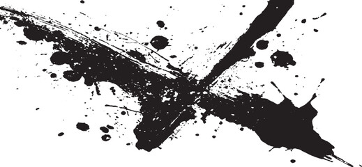 Rough ink brush stroke texture background. Artistic paint element for grunge effects. Suitable for modern creative compositions.	