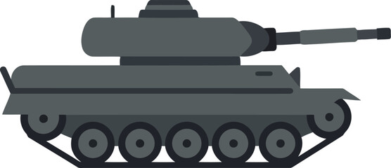 Modern military tank silhouette