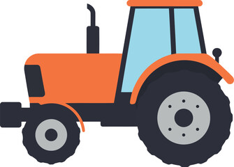 Orange tractor farm vehicle