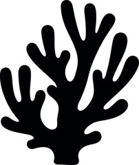 Black coral silhouette icon