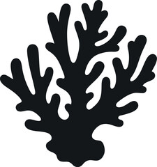 Black coral silhouette icon