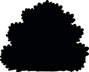 Black bush silhouette