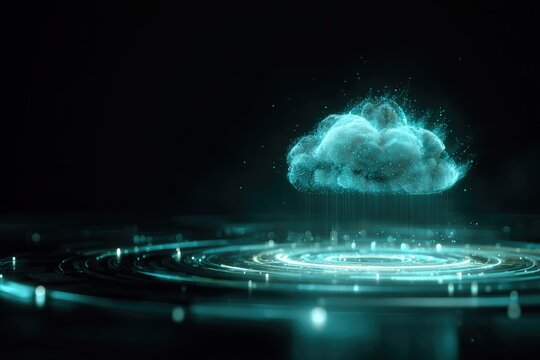 Abstract cloud digital graphic