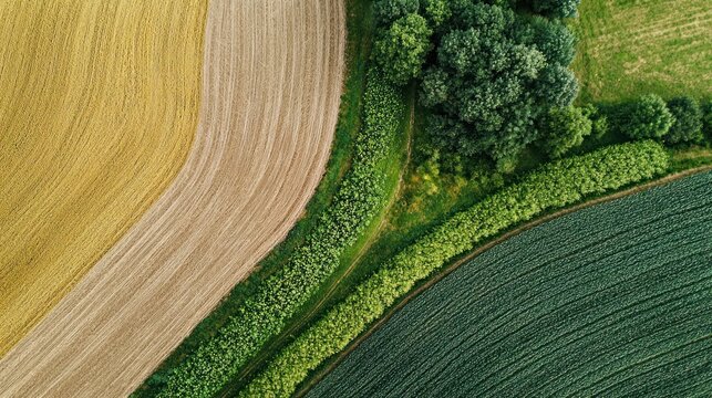 A bird perched on a branch in a forest, with a clear blue sky above and a dense canopy of trees. - Powered by Adobe