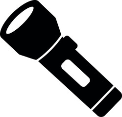 Black flashlight icon portable light source