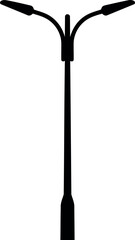 Modern streetlight silhouette
