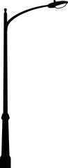 Elegant street lamp silhouette