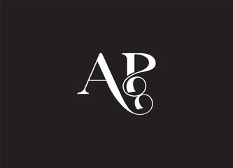 AP Initial logo template vector