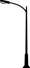 Modern street lamp post silhouette